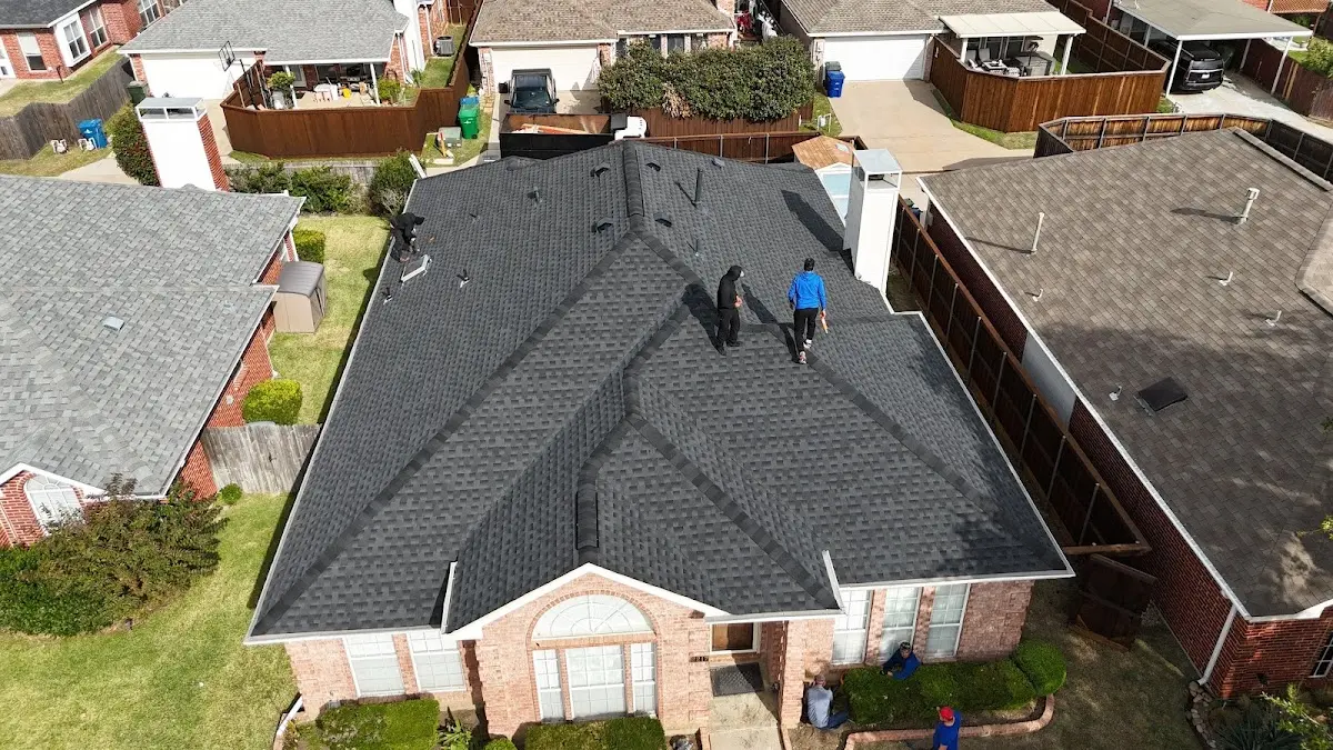 Slate & Tile Roof Repair work in progress on a Grandville property